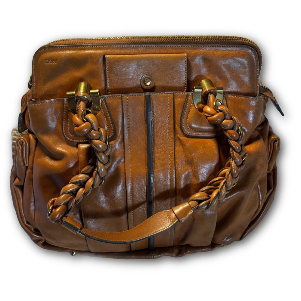Chloé Brown Leather Heloise Satchel